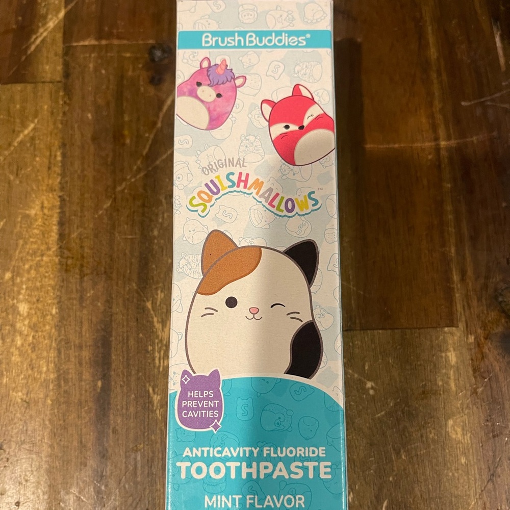 BrushBuddies Anticavity Fluoride Toothpaste Original Squishmallows Mint Flavor
